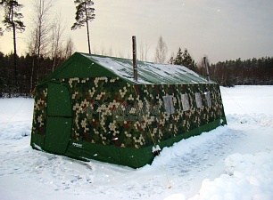 Армейская жилая палатка Роснар Р-63 с поддержкой функции Мобильная баня